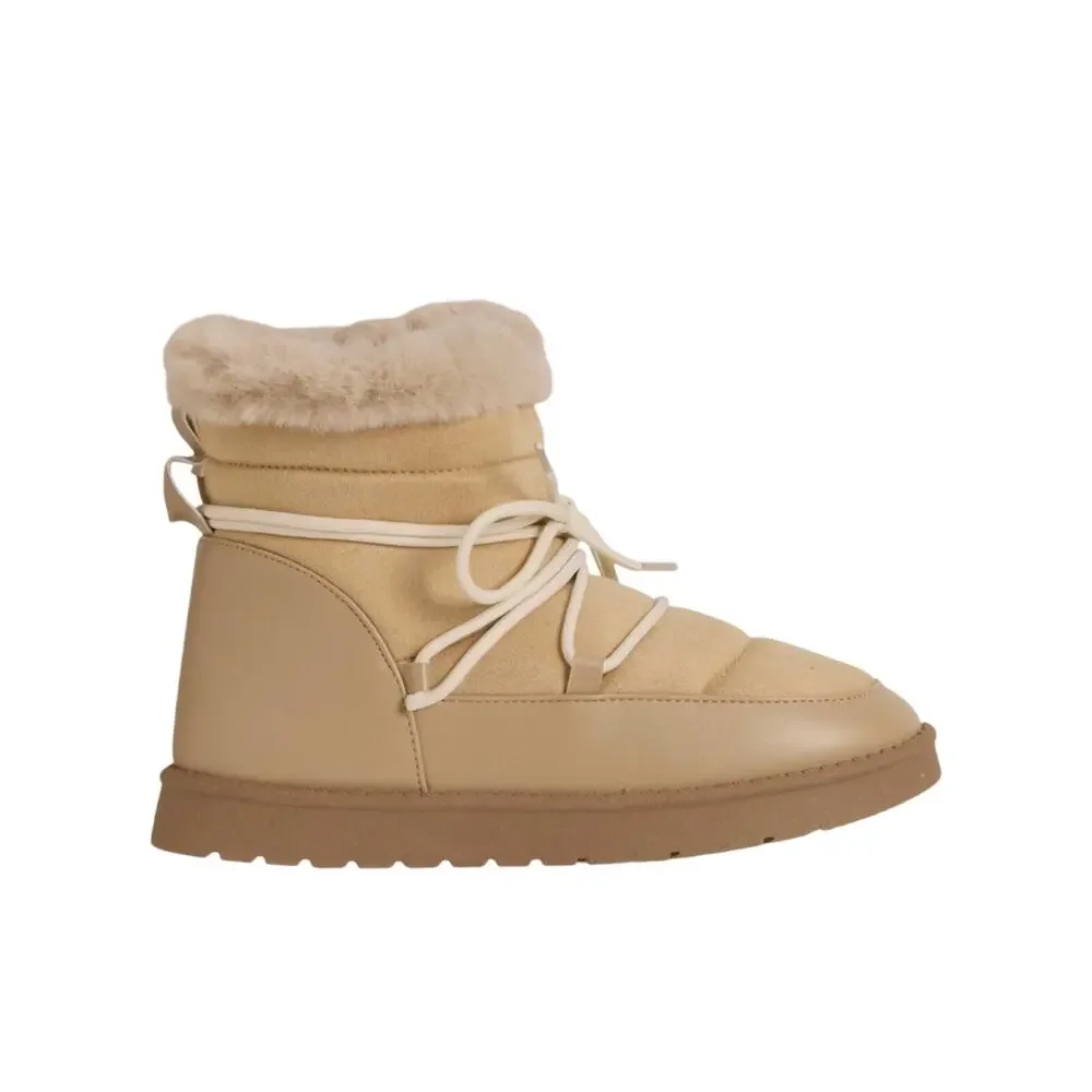 Aspen Women’s Puffy Faux-Shearling Lace Boots Size 8 NEW # box. 666